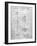 PP1038-Slate Ski Pole Patent Poster-Cole Borders-Framed Giclee Print