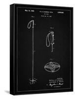 PP1038-Vintage Black Ski Pole Patent Poster-Cole Borders-Framed Stretched Canvas