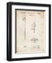 PP1038-Vintage Parchment Ski Pole Patent Poster-Cole Borders-Framed Giclee Print