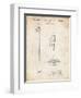 PP1038-Vintage Parchment Ski Pole Patent Poster-Cole Borders-Framed Giclee Print