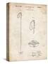 PP1038-Vintage Parchment Ski Pole Patent Poster-Cole Borders-Stretched Canvas