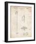 PP1038-Vintage Parchment Ski Pole Patent Poster-Cole Borders-Framed Giclee Print