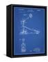 PP104-Blueprint Drum Kick Pedal Poster-Cole Borders-Framed Stretched Canvas