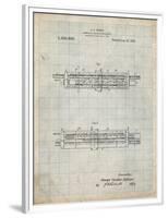 PP1040-Antique Grid Parchment Slide Rule Patent Poster-Cole Borders-Framed Premium Giclee Print