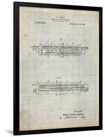 PP1040-Antique Grid Parchment Slide Rule Patent Poster-Cole Borders-Framed Premium Giclee Print