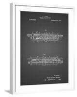 PP1040-Black Grid Slide Rule Patent Poster-Cole Borders-Framed Giclee Print