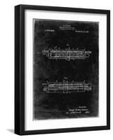 PP1040-Black Grunge Slide Rule Patent Poster-Cole Borders-Framed Giclee Print