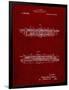 PP1040-Burgundy Slide Rule Patent Poster-Cole Borders-Framed Premium Giclee Print