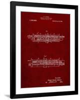 PP1040-Burgundy Slide Rule Patent Poster-Cole Borders-Framed Giclee Print