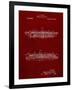 PP1040-Burgundy Slide Rule Patent Poster-Cole Borders-Framed Giclee Print
