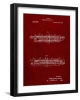 PP1040-Burgundy Slide Rule Patent Poster-Cole Borders-Framed Giclee Print