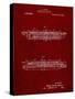 PP1040-Burgundy Slide Rule Patent Poster-Cole Borders-Stretched Canvas