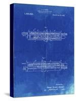 PP1040-Faded Blueprint Slide Rule Patent Poster-Cole Borders-Stretched Canvas