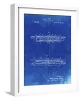 PP1040-Faded Blueprint Slide Rule Patent Poster-Cole Borders-Framed Giclee Print