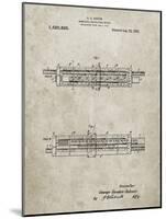 PP1040-Sandstone Slide Rule Patent Poster-Cole Borders-Mounted Giclee Print