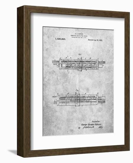 PP1040-Slate Slide Rule Patent Poster-Cole Borders-Framed Premium Giclee Print