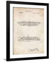 PP1040-Vintage Parchment Slide Rule Patent Poster-Cole Borders-Framed Giclee Print