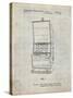 PP1043-Antique Grid Parchment Slot Machine Patent Poster-Cole Borders-Stretched Canvas
