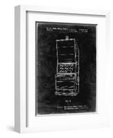 PP1043-Black Grunge Slot Machine Patent Poster-Cole Borders-Framed Giclee Print