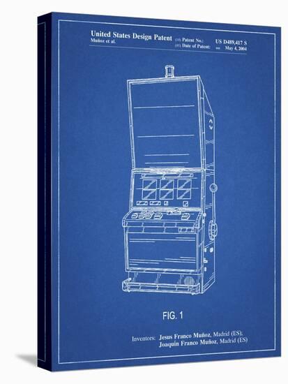 PP1043-Blueprint Slot Machine Patent Poster-Cole Borders-Stretched Canvas