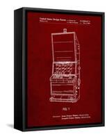 PP1043-Burgundy Slot Machine Patent Poster-Cole Borders-Framed Stretched Canvas