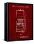 PP1043-Burgundy Slot Machine Patent Poster-Cole Borders-Framed Stretched Canvas