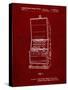 PP1043-Burgundy Slot Machine Patent Poster-Cole Borders-Stretched Canvas