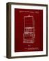 PP1043-Burgundy Slot Machine Patent Poster-Cole Borders-Framed Giclee Print