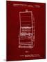 PP1043-Burgundy Slot Machine Patent Poster-Cole Borders-Mounted Giclee Print