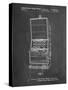 PP1043-Chalkboard Slot Machine Patent Poster-Cole Borders-Stretched Canvas