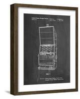 PP1043-Chalkboard Slot Machine Patent Poster-Cole Borders-Framed Giclee Print