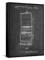 PP1043-Chalkboard Slot Machine Patent Poster-Cole Borders-Framed Stretched Canvas