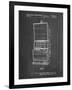 PP1043-Chalkboard Slot Machine Patent Poster-Cole Borders-Framed Giclee Print