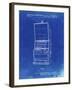 PP1043-Faded Blueprint Slot Machine Patent Poster-Cole Borders-Framed Giclee Print