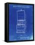 PP1043-Faded Blueprint Slot Machine Patent Poster-Cole Borders-Framed Stretched Canvas