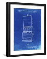 PP1043-Faded Blueprint Slot Machine Patent Poster-Cole Borders-Framed Giclee Print