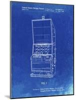 PP1043-Faded Blueprint Slot Machine Patent Poster-Cole Borders-Mounted Giclee Print