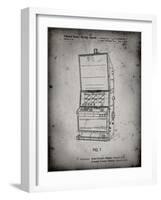 PP1043-Faded Grey Slot Machine Patent Poster-Cole Borders-Framed Giclee Print