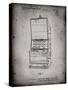 PP1043-Faded Grey Slot Machine Patent Poster-Cole Borders-Stretched Canvas