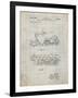 PP1046-Antique Grid Parchment Snow Mobile Patent Poster-Cole Borders-Framed Giclee Print