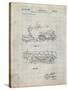 PP1046-Antique Grid Parchment Snow Mobile Patent Poster-Cole Borders-Stretched Canvas