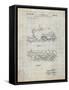 PP1046-Antique Grid Parchment Snow Mobile Patent Poster-Cole Borders-Framed Stretched Canvas