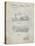 PP1046-Antique Grid Parchment Snow Mobile Patent Poster-Cole Borders-Stretched Canvas
