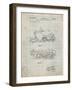 PP1046-Antique Grid Parchment Snow Mobile Patent Poster-Cole Borders-Framed Giclee Print