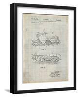 PP1046-Antique Grid Parchment Snow Mobile Patent Poster-Cole Borders-Framed Giclee Print