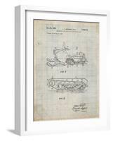 PP1046-Antique Grid Parchment Snow Mobile Patent Poster-Cole Borders-Framed Giclee Print