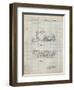 PP1046-Antique Grid Parchment Snow Mobile Patent Poster-Cole Borders-Framed Giclee Print