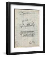 PP1046-Antique Grid Parchment Snow Mobile Patent Poster-Cole Borders-Framed Giclee Print