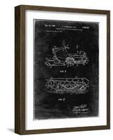 PP1046-Black Grunge Snow Mobile Patent Poster-Cole Borders-Framed Giclee Print