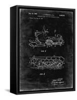 PP1046-Black Grunge Snow Mobile Patent Poster-Cole Borders-Framed Stretched Canvas